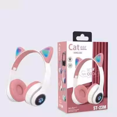 هدست بلوتوث چراغ دار گربه ای مدل VZV 23M