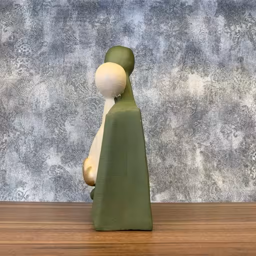 مجسمه رومیزی زوج ماه عسل سبز کرم