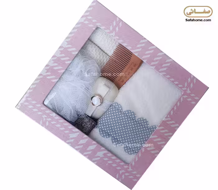 باکس لوازم حمام طرح اسلش گلبهی کد 02