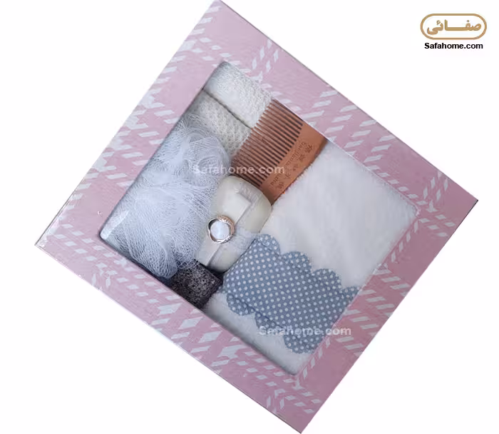 باکس لوازم حمام طرح اسلش گلبهی کد 02