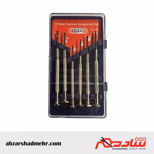 ست پیچ گوشتی ساعتی 6 عددی آریل