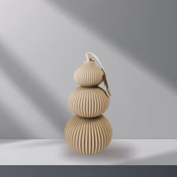 شمع دکوری سه توپ نسکافه ای