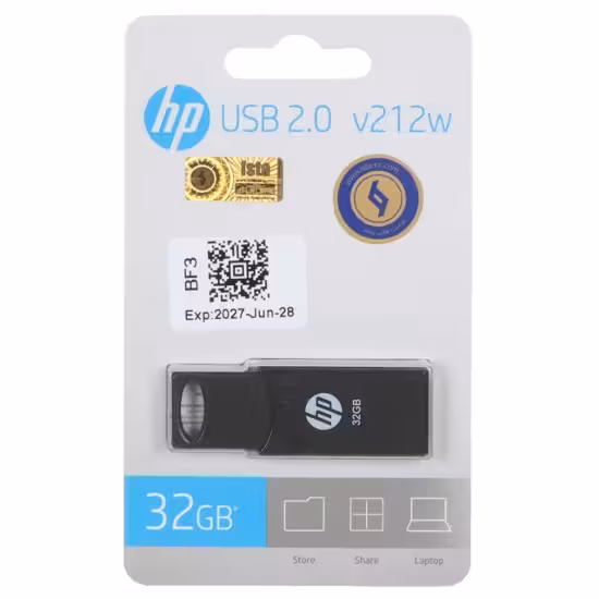 فلش مموری اچ‌پی مدل V212W USB2.0 ظرفیت 32 گیگابایت