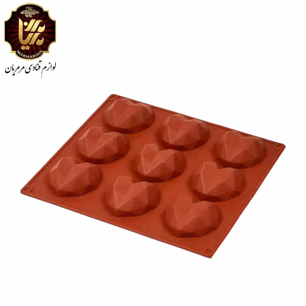 سیلیکون قلب اوریگامی 9 خانه 5 سانت