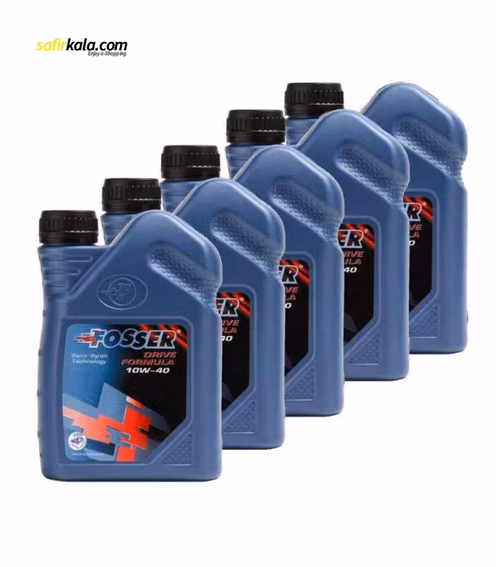 روغن موتور خودرو فوسر مدل Drive Formula 10W-40 حجم 1 لیتر بسته 5 عددی