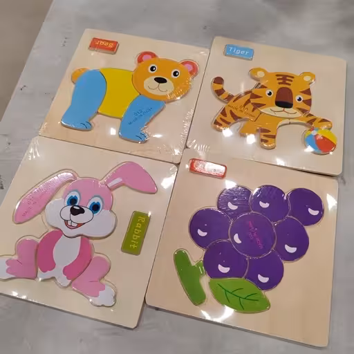 پازل چوبی آموزشی زیر 4 سال