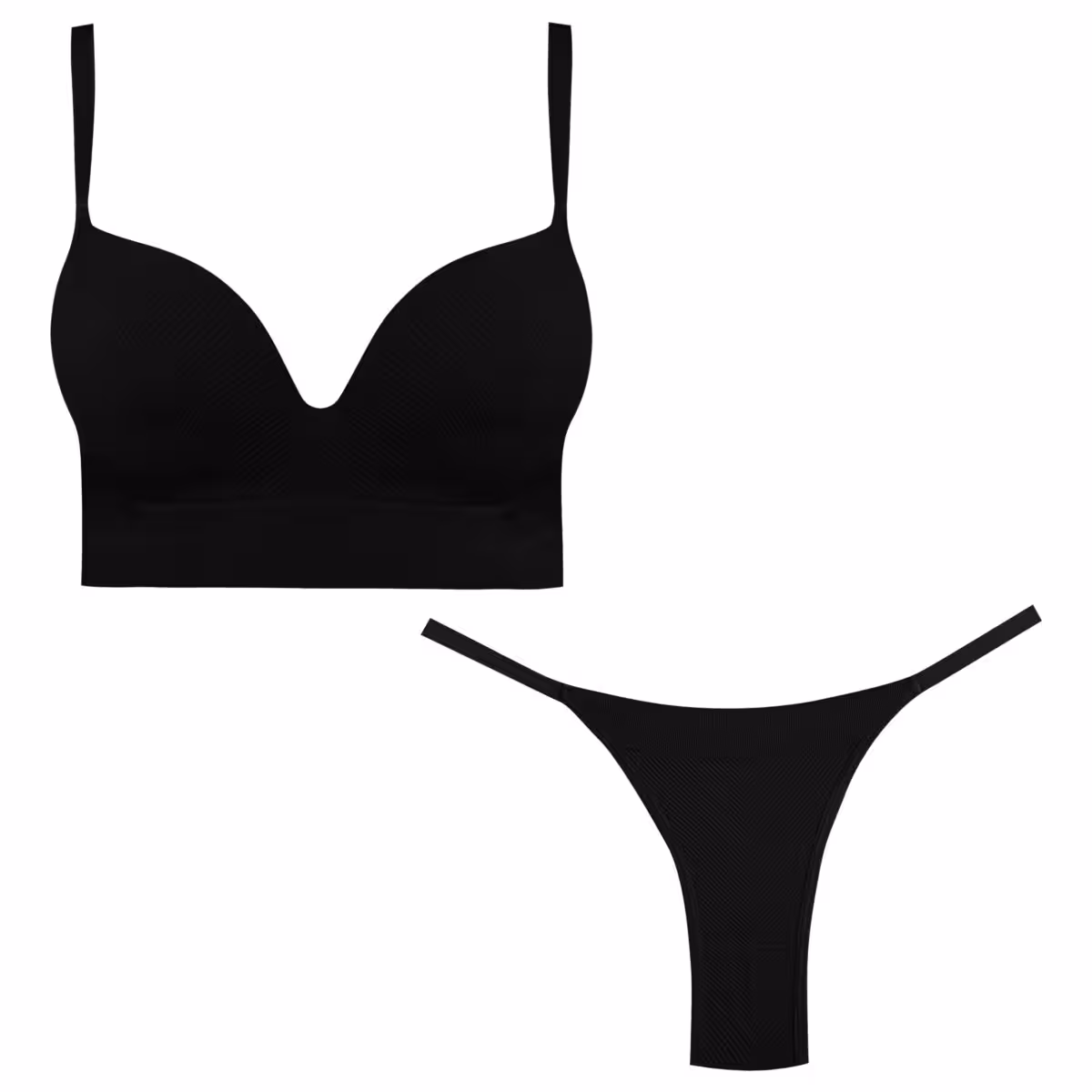 ست نیم تنه و شورت ورزشی زنانه مدل سیملس مشکی کد 4966