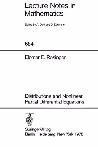 خرید و دانلود نسخه کامل کتاب Distributions and Nonlinear Partial Differential Equations
