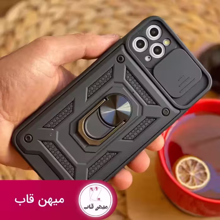 قاب موبایل سامسونگ شاک پروف محافظ لنز کشویی   حلقه - کد (99807)