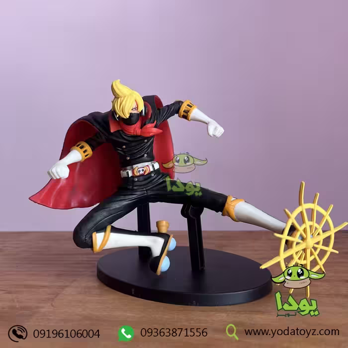 اکشن فیگور انیمه وان پیس شخصیت سانجی با ماسک و شنل- Sanji Osoba Mask Statue