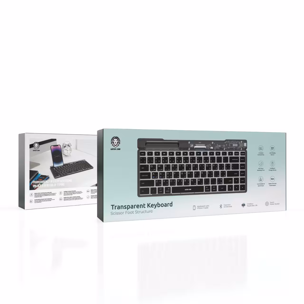 صفحه کلید شفاف گرین Green Transparent Keyboard