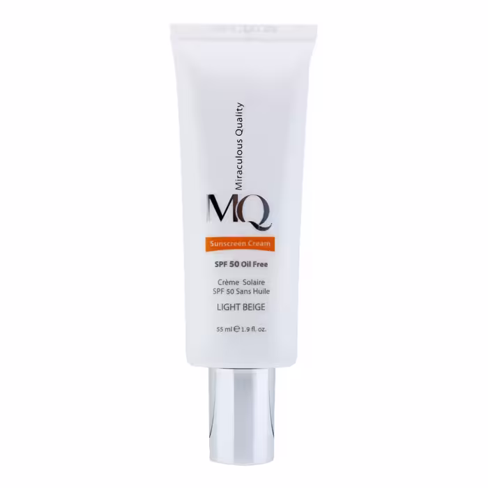 کرم ضد آفتاب رنگی پوست چرب ام کیو MQ (بژ روشن) 55ml