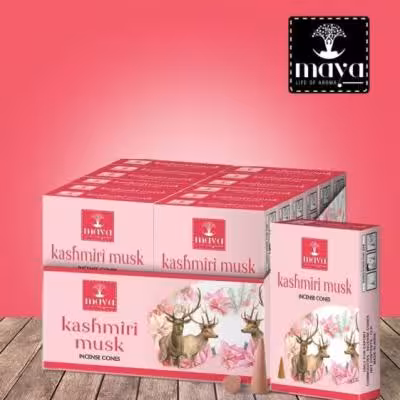 عود خوشبو کننده مخروطی مایا مدل مشک کشمیری Kashmiri Musk