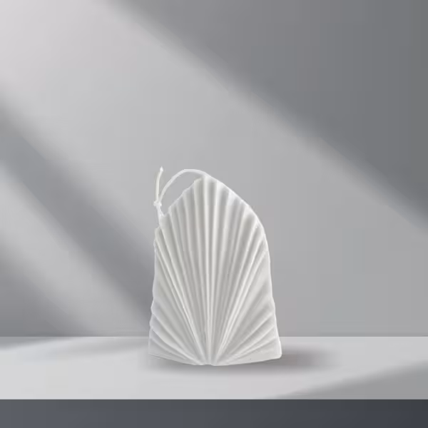 شمع دکوری پالم ژورنالی سفید