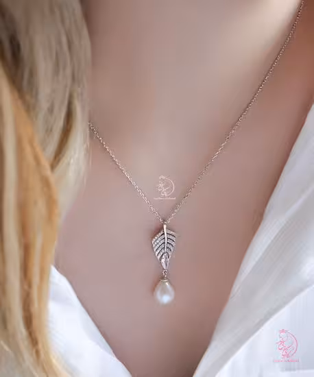 💎نیم ست جواهر ي برگ و مروارید(N_4024)