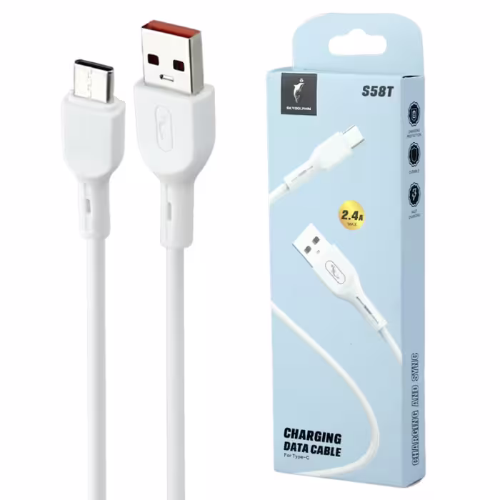 کابل تایپ سی فست شارژ Sky Dolphin S58T 2.4A 1m