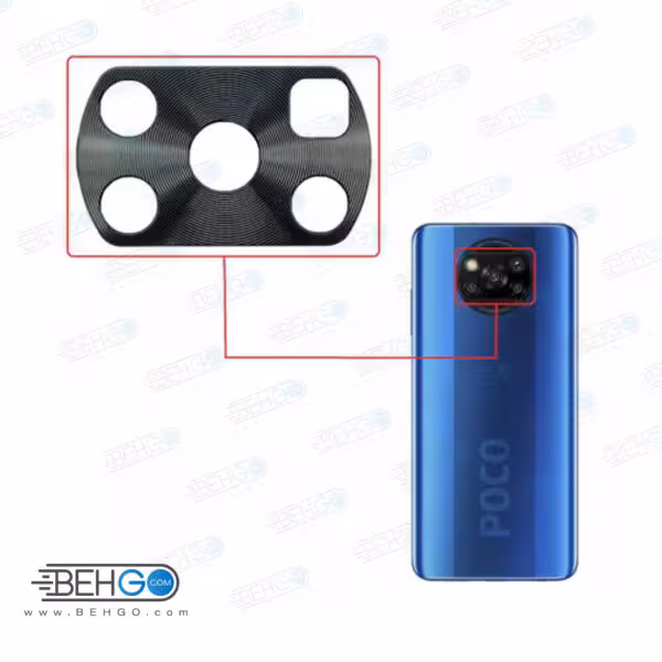 محافظ لنز دوربین شیائومی Poco X3 NFC / Poco X3 Pro مدل فلزی مناسب گوشی موبایل شیائومی Xiaomi Poco X3 NFC / Poco X3 Pro