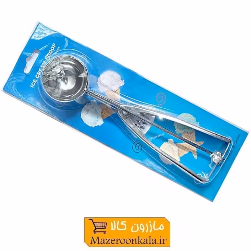 اسکوپ بستنی فلزی استیل و دسته فنر دار HGA-007