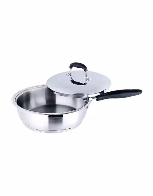 ماهی تابه استیل عرشیا تک دسته سایز 24 مدل SS145-1420