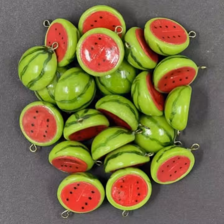 آویز هندوانه خمیری مدل نصفه 1 عدد