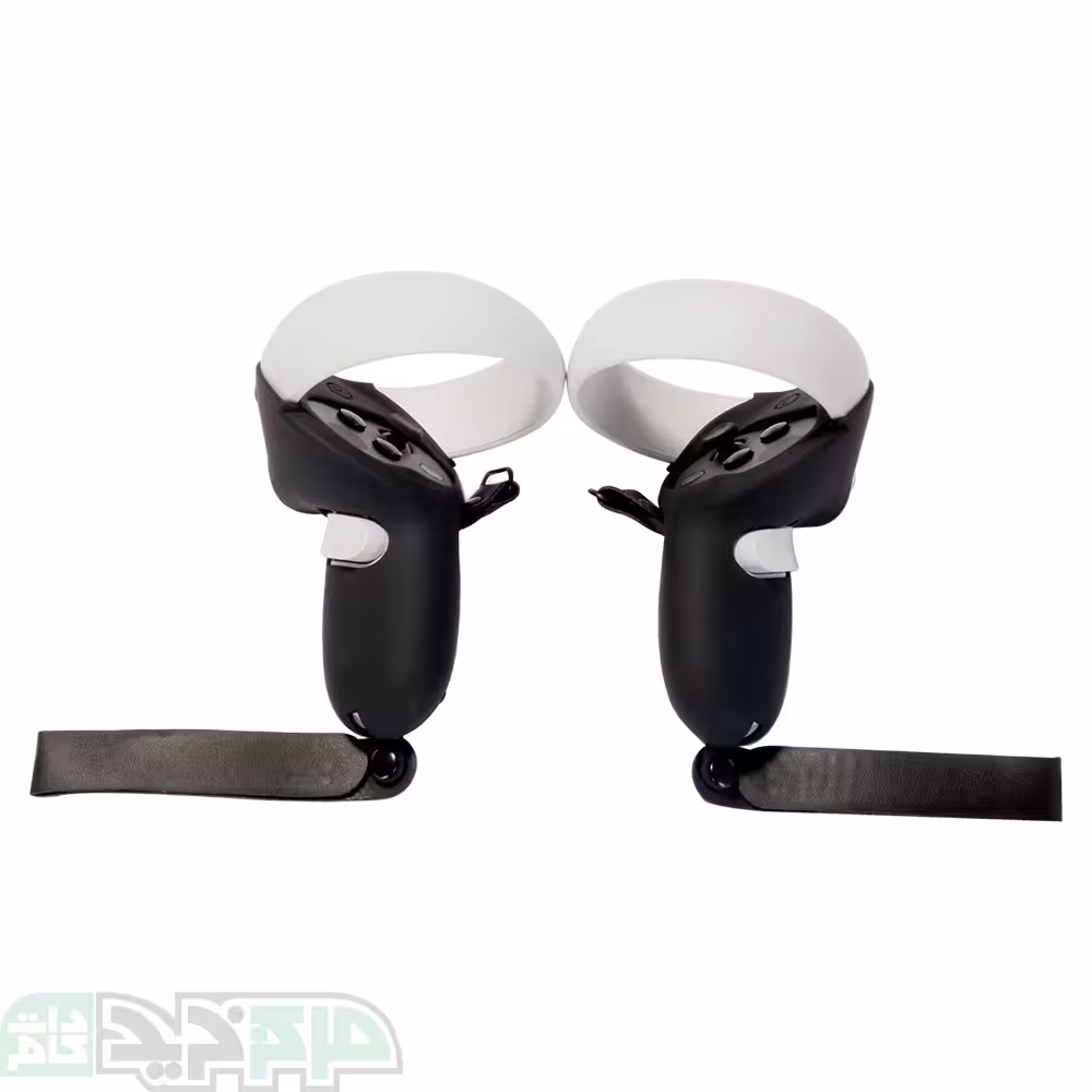 کاور سیلیکونی دسته Oculus Quest 2 همراه بند چرمی رنگ مشکی