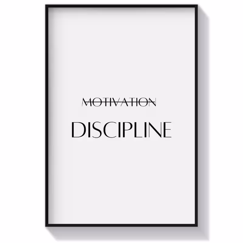 تابلو تایپوگرافی طرح Discipline