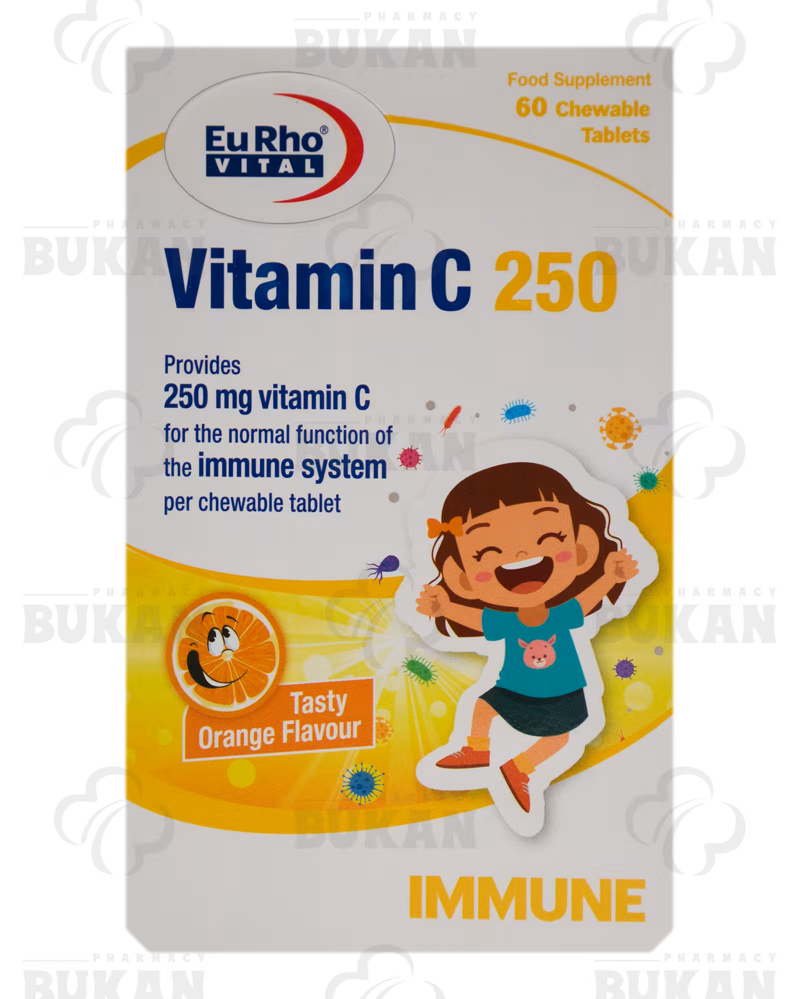 قرص جویدنی ویتامین C (250 میلی گرم) یوروویتال