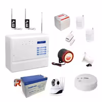 پکیج دزدگیر اماکن فایروال بیسیم مدل FIREWALL-F9  با اعلام حریق و دوربین نظارتی