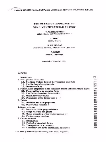 خرید و دانلود نسخه کامل کتاب The operator approach to dual multiparticle theory
