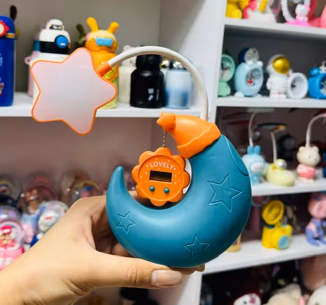 چراغ مطالعه وساعت ماه وستاره-ابی