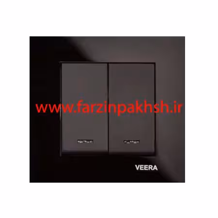 کلید دو پل توکار ویرا مدل ویرا ساده مشکی