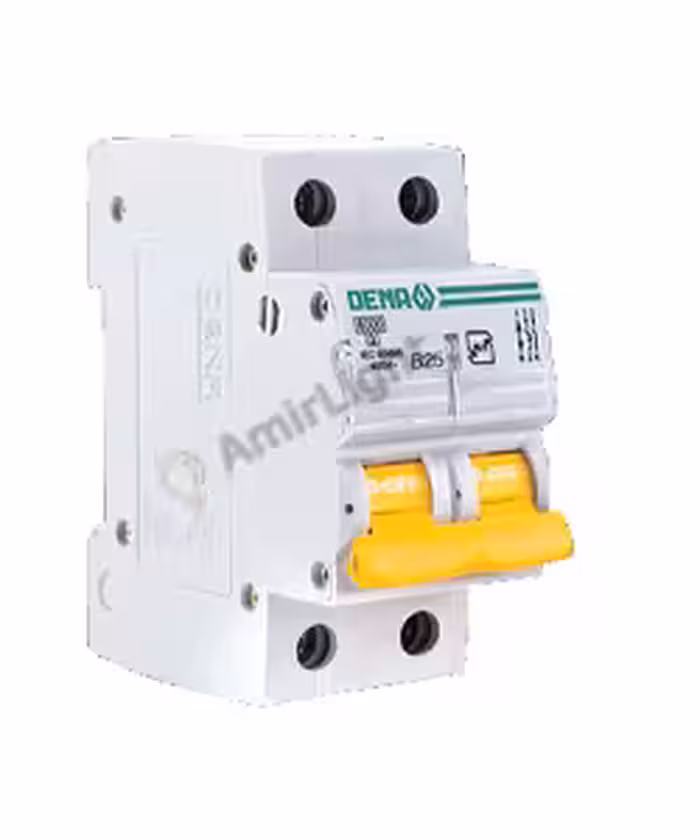 کلید مینیاتوری دو پل 10 آمپر تیپ B دنا الکتریک