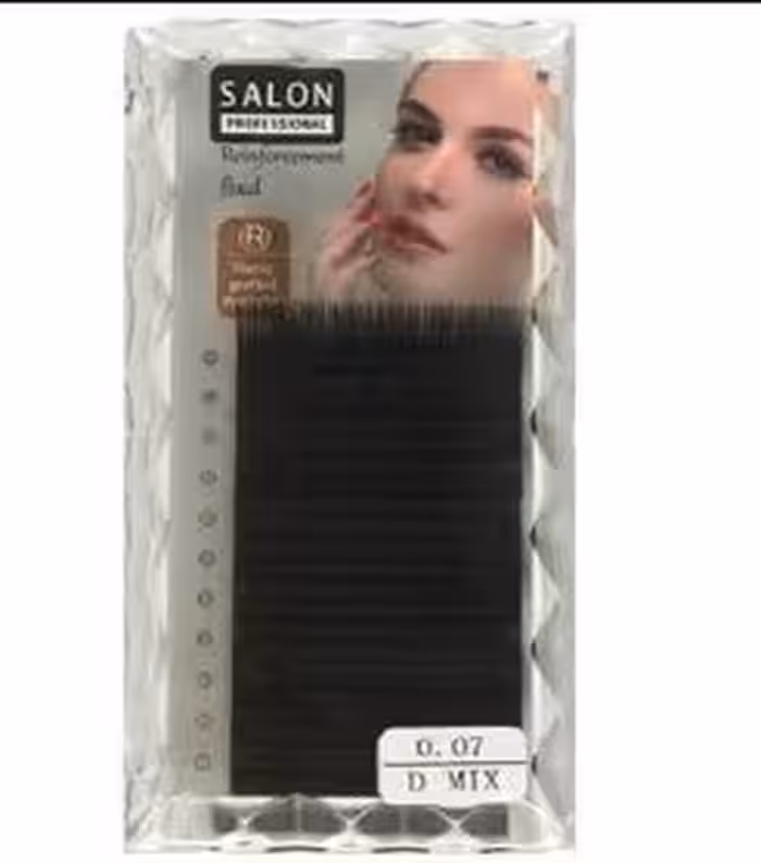 مژه والیوم فر CC میکس دائمی مشکی ضخامنت 7 میکرون سالن Salon