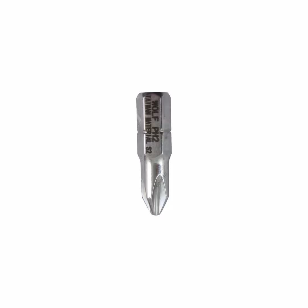 نوک پیچ گوشتی یک سر چهارسو 25 سانت ولف WOLF PH2x25mm