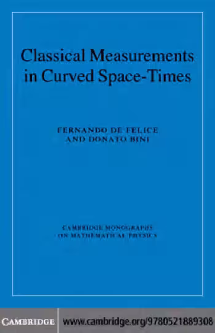 خرید و دانلود نسخه کامل کتاب Classical Measurements in Curved Space-Times