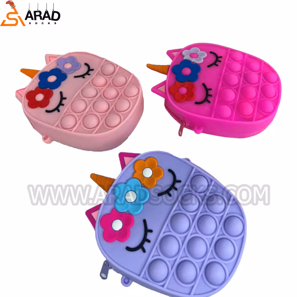 کیف سیلیکونی پاپتی طرح یونیکورن گلدار