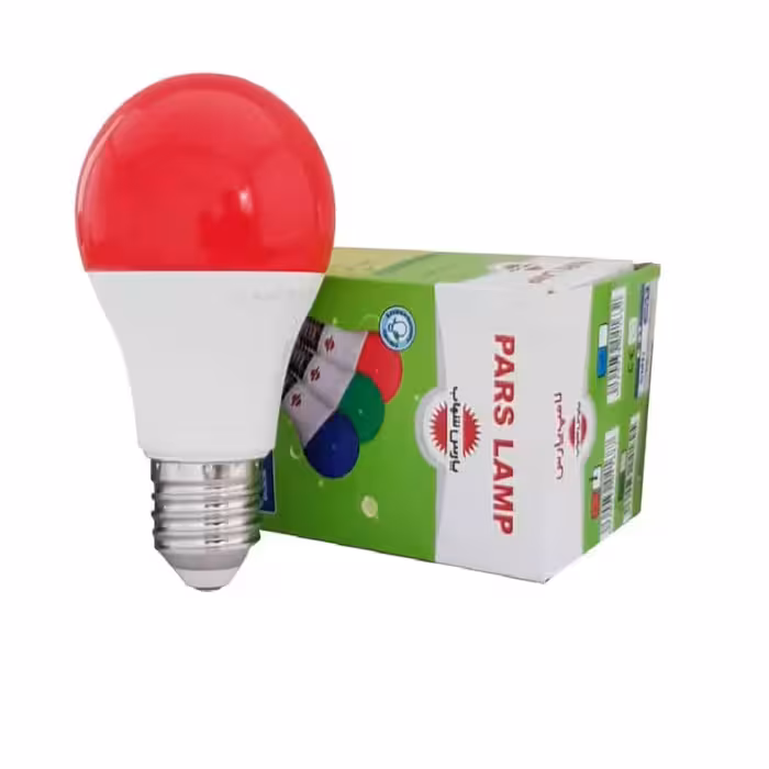 لامپ 9 وات LED حبابی قرمز مدل پارس شهاب