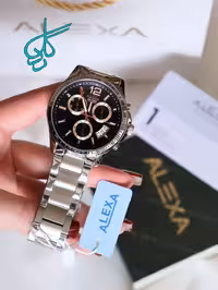 خرید ساعت مردانه الکسا ALEXA مدل 0076 موتور ژاپن فول تایم ضدآب بند قفلی رنگ ثابت کیفیت عالی دارای یکسال گارانتی به همراه جعبه و پاکت اصلی کد 1922146 - ردگل
