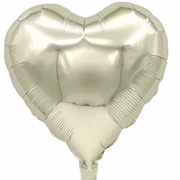 بادکنک فویلی قلب رنگ بژ