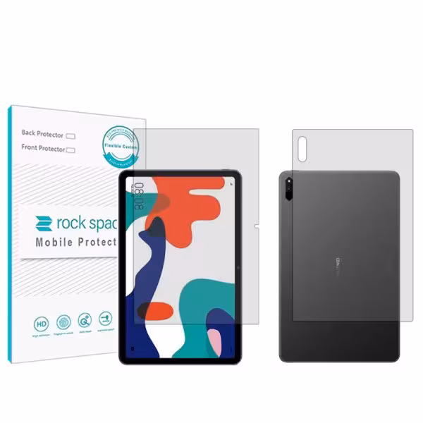 گلس صفحه نمایش و پشت تبلت هوآوی MatePad 10.4 2022 مدل نانو هیدروژل شفاف برند راک اسپیس کد LLL