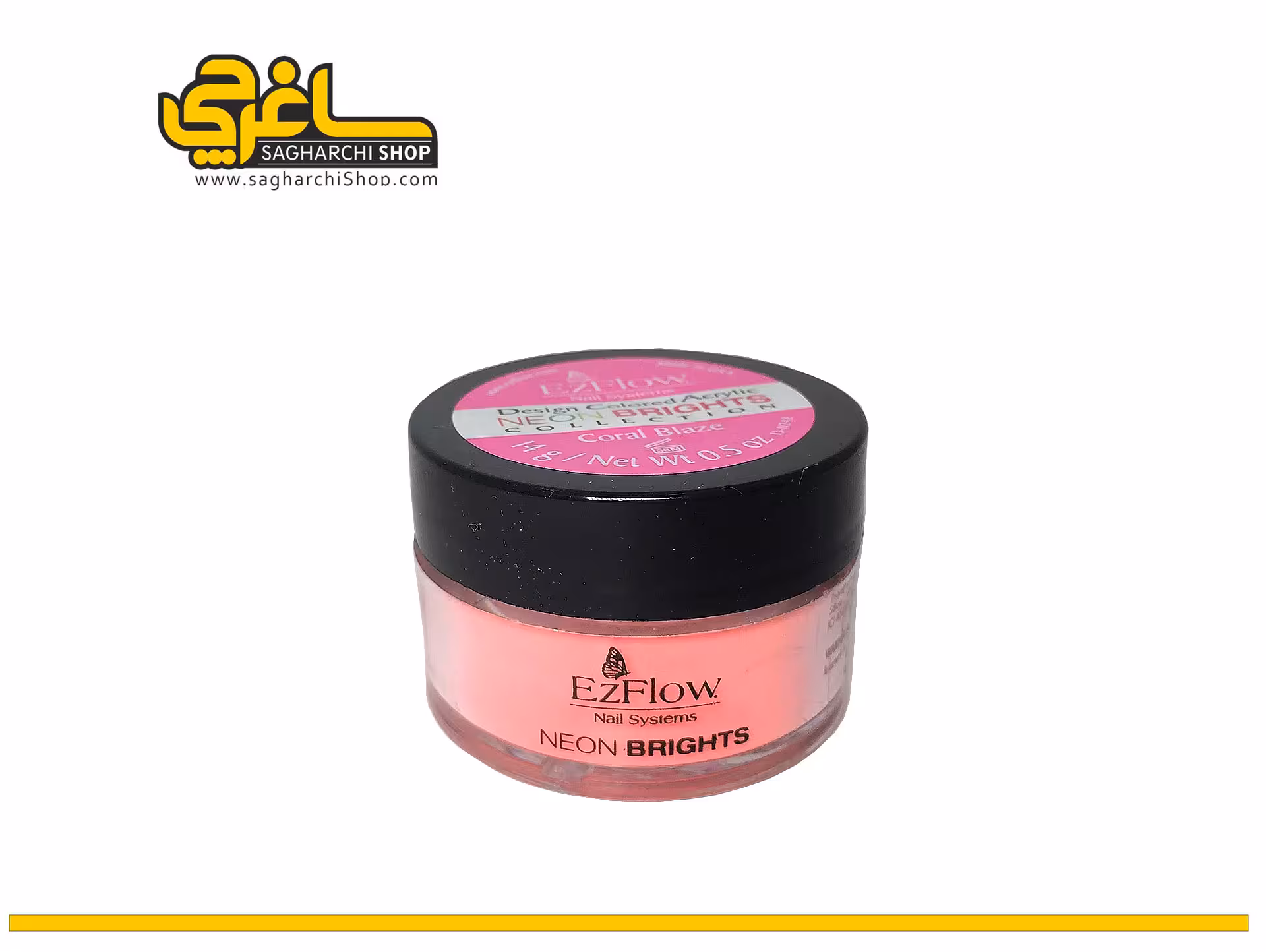 پودر کاشت ناخن نئون 14 گرم Coral blaze ایزی فلو EzFlow