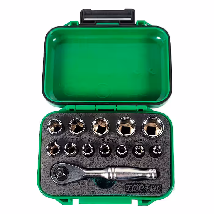 جعبه بکس تاپ تول 13 عددی 1/4 مدل GABW 1301