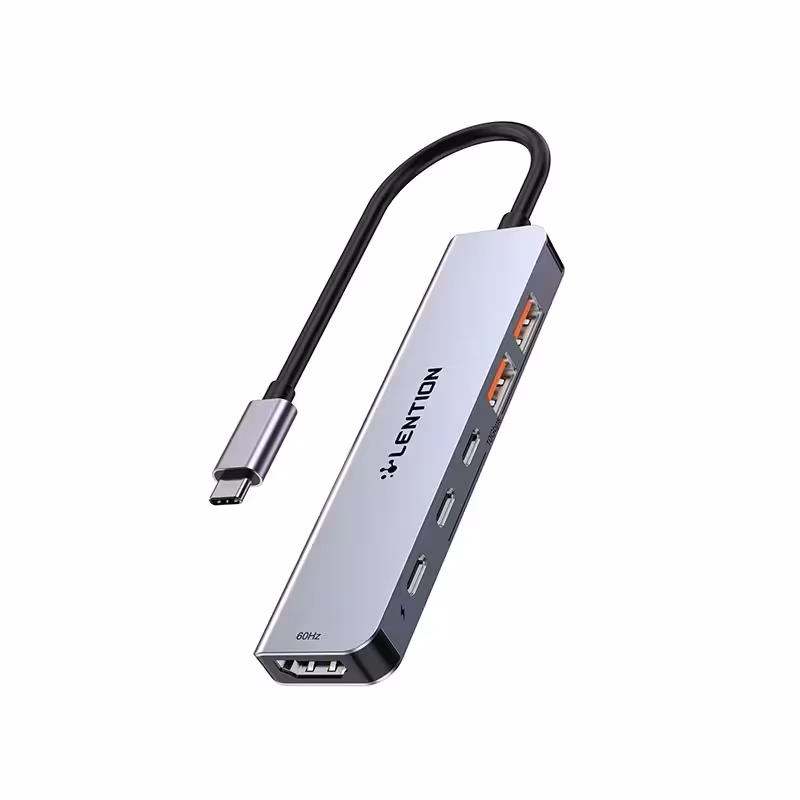 هاب 6 پورت تایپ سی لنشن مدل LENTION CB-CE37