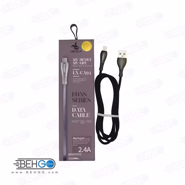 کابل شارژ سریع آیفون لایتنینگ مدل هیسکا Hiska LX-CA94 Fast charge lightning cable