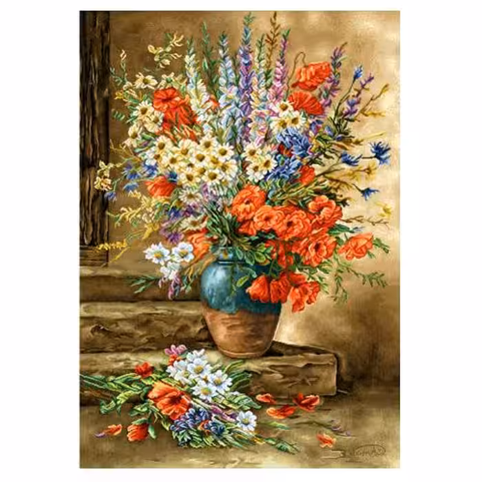 طرح گل وگلدان کد 25236