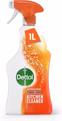 اسپری تمیز کننده سطوح آشپزخانه دتول مدل Power & Pure حجم 1000 میل