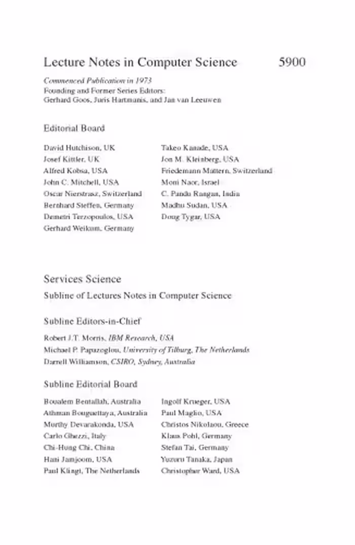 خرید و دانلود نسخه کامل کتاب Service-Oriented Computing: 7th International Joint Conference, ICSOC-ServiceWave 2009, Stockholm, Sweden, November 24-27, 2009. Proceedings