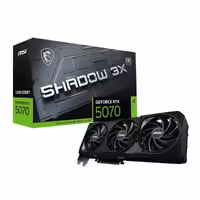 کارت گرافیک کامپیوتر مدل GeForce RTX 5070 SHADOW 3X OC با حافظه 12 گیگابایت GDDR7، برند ام اس آی