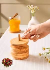 زیر لیوانی اسپرسو چوبی  02