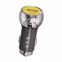 شارژر فندکی شل Shell CCT 005 با دو خروجی Type-C و USB گارانتی متین